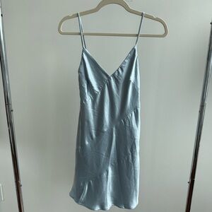 Princess Polly Pale Blue Satin Slip Dress